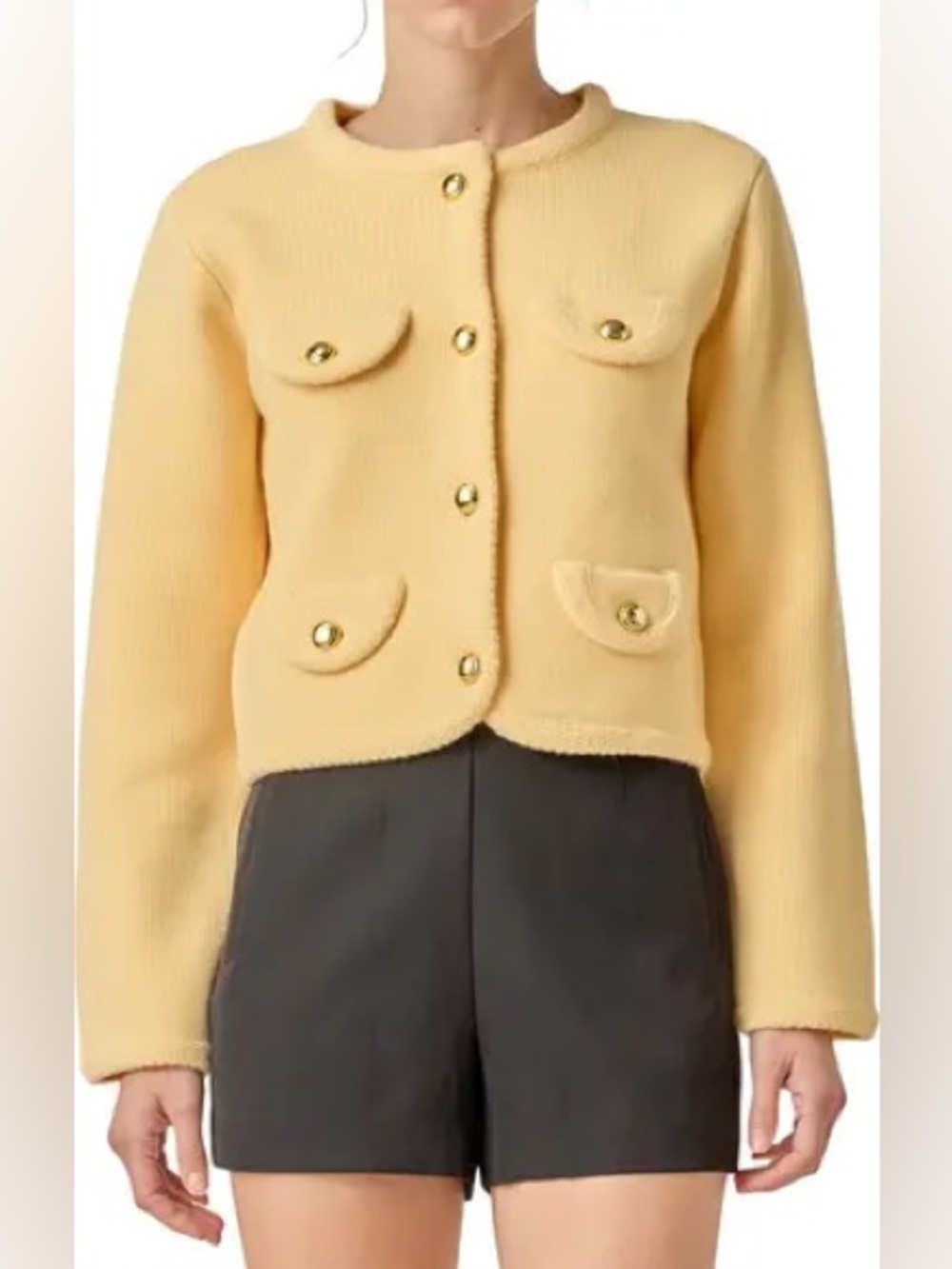 English factory Round Hem Cardigan